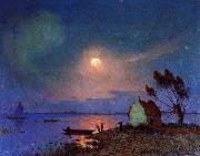 unknow artist, Pont-Aven in the Moonlight